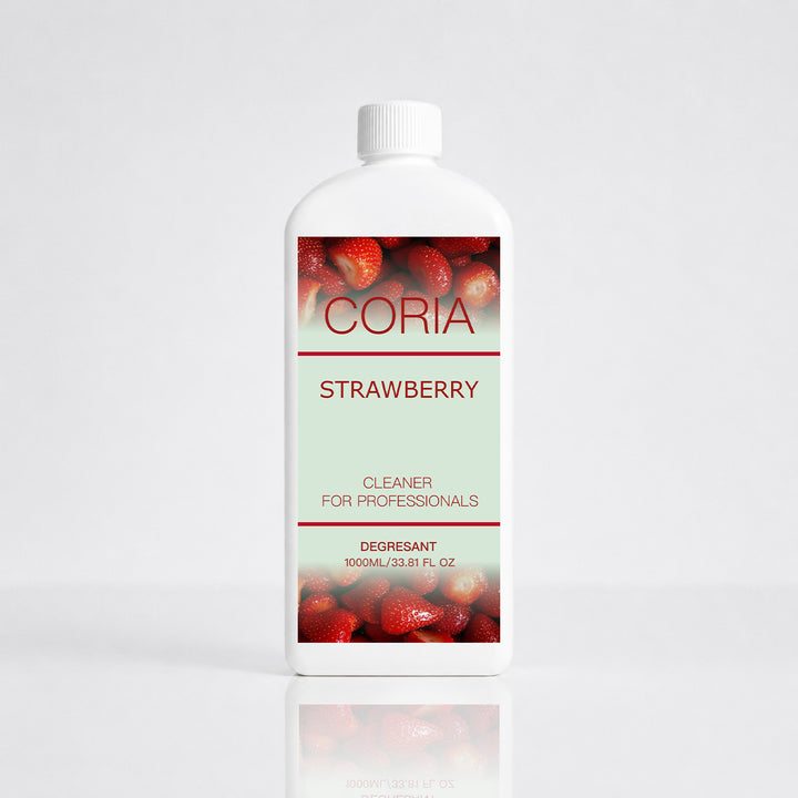 Cleaner Coria Strawberry 1000 ml – flacon alb cu etichetă cu căpșuni