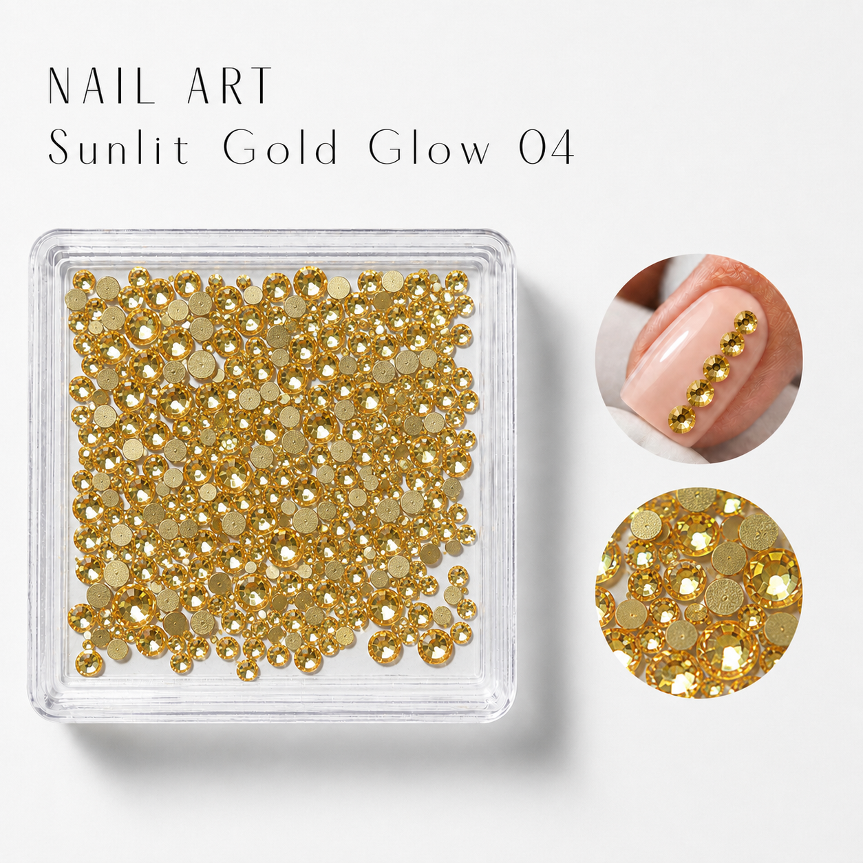 Image of Nail Art Sunlit Gold Glow 04