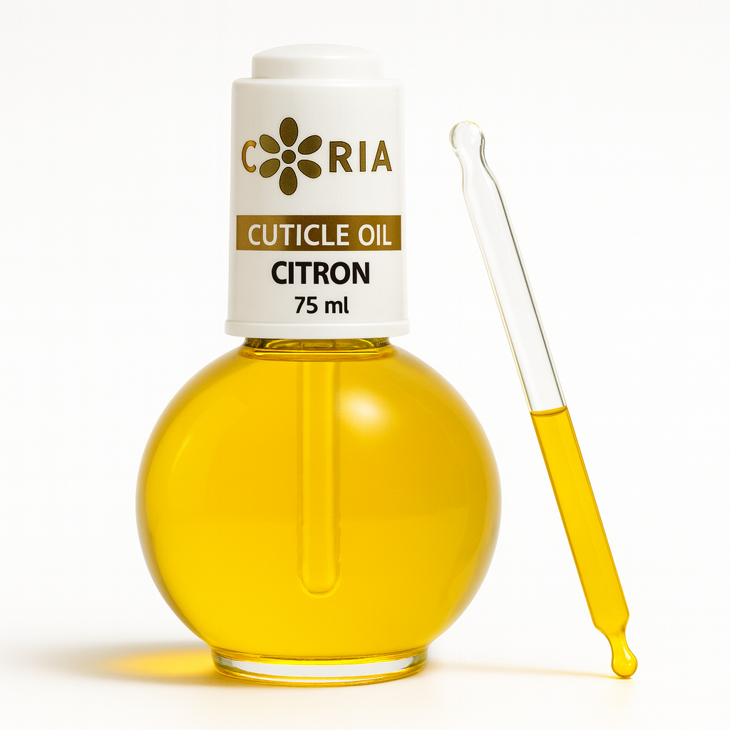 Ulei pentru cuticule Coria Citron, flacon 75 ml cu pipetă