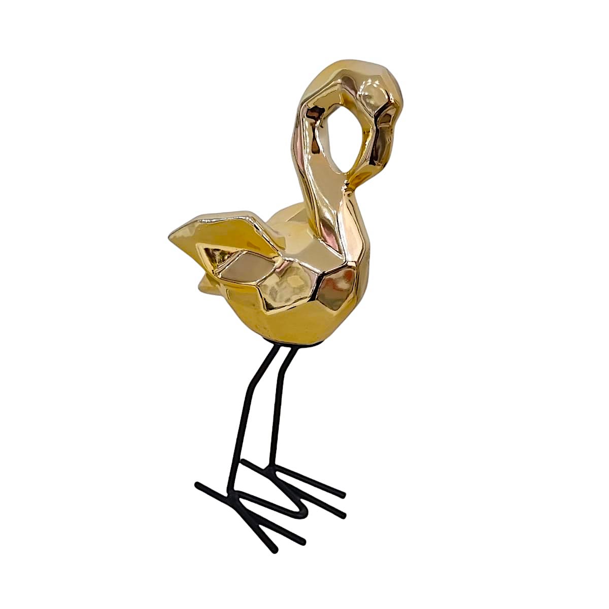 Image of Decor masaFlamingo (Fundal Photo) Gold