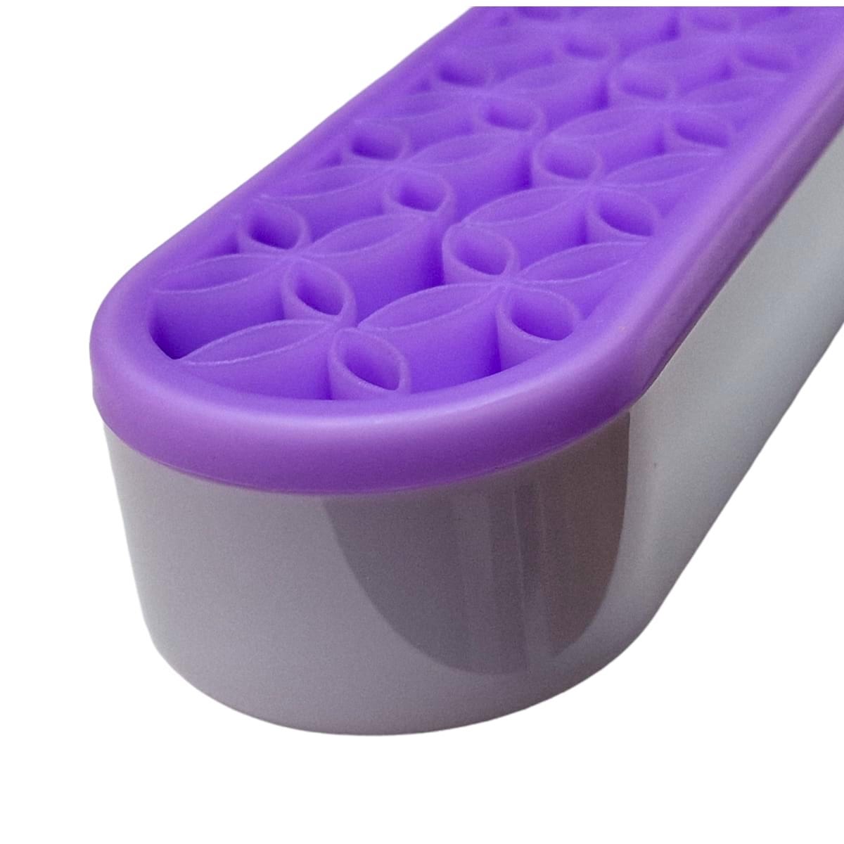Suport pensule machiaj /manichiura SILICON/ Mov