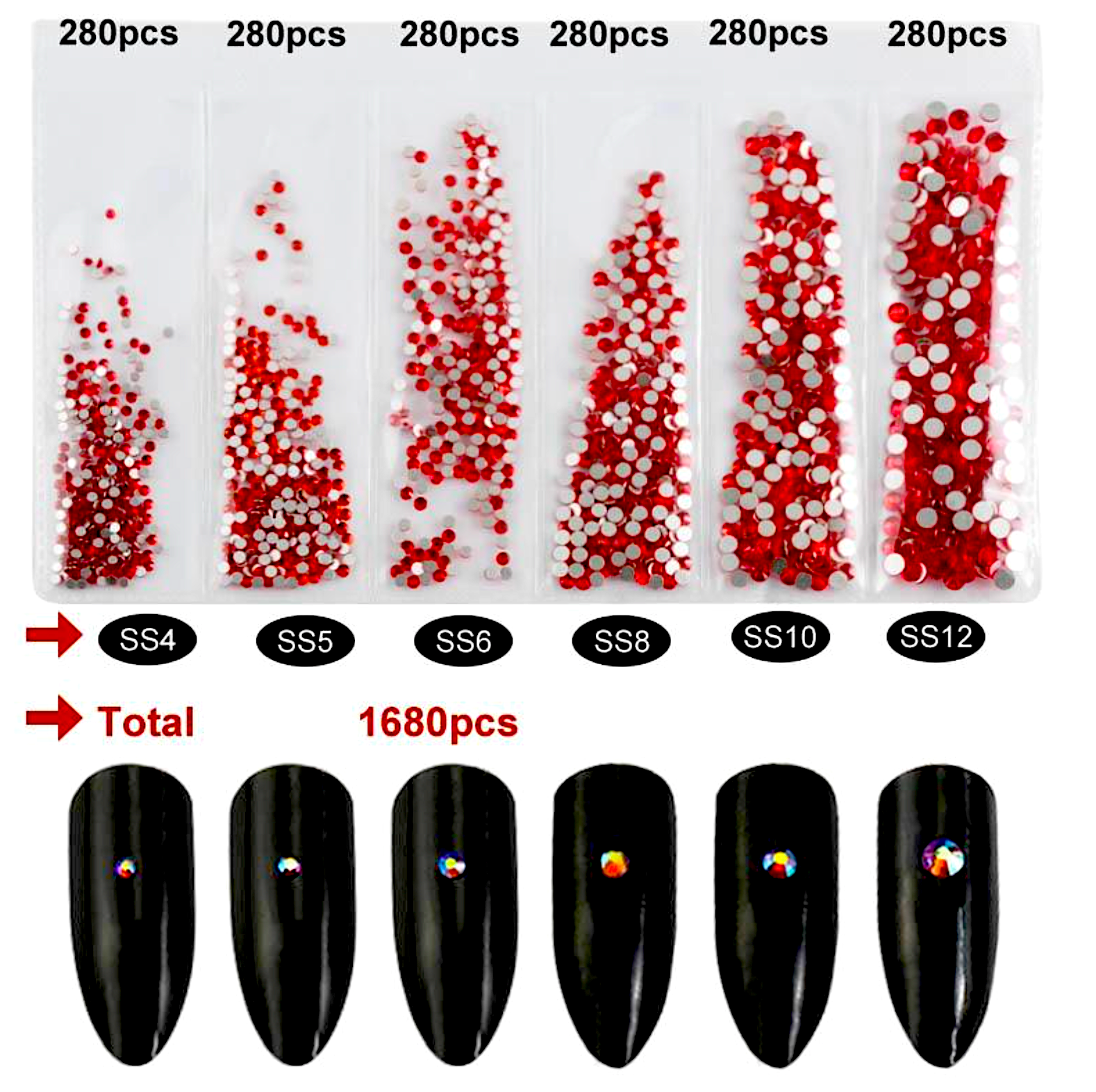 Image of Stras Decor Unghii Fluorescent Violet