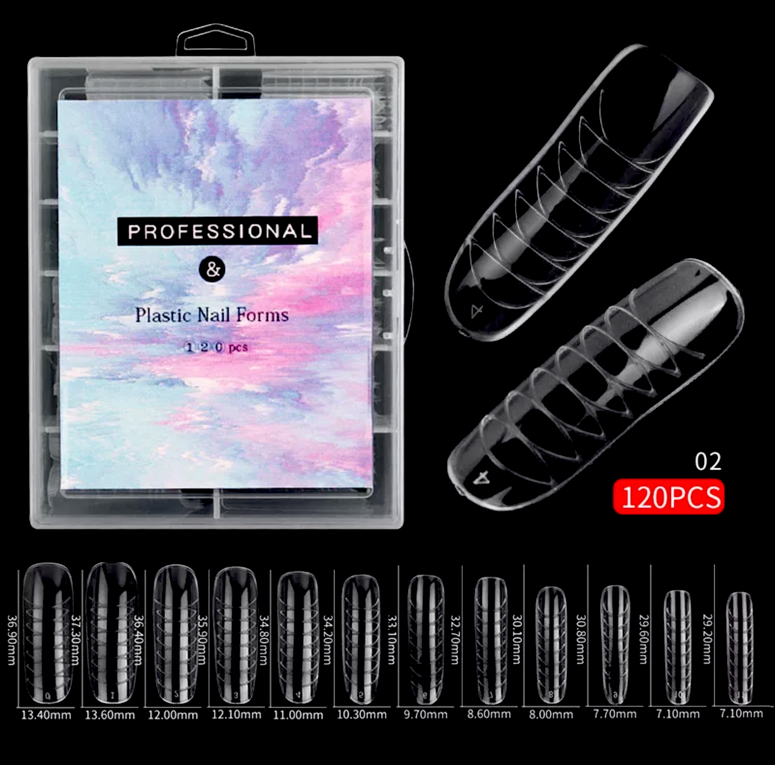 Tipsuri Dual Forms Reutilizabile - Set 120 buc Nr 02