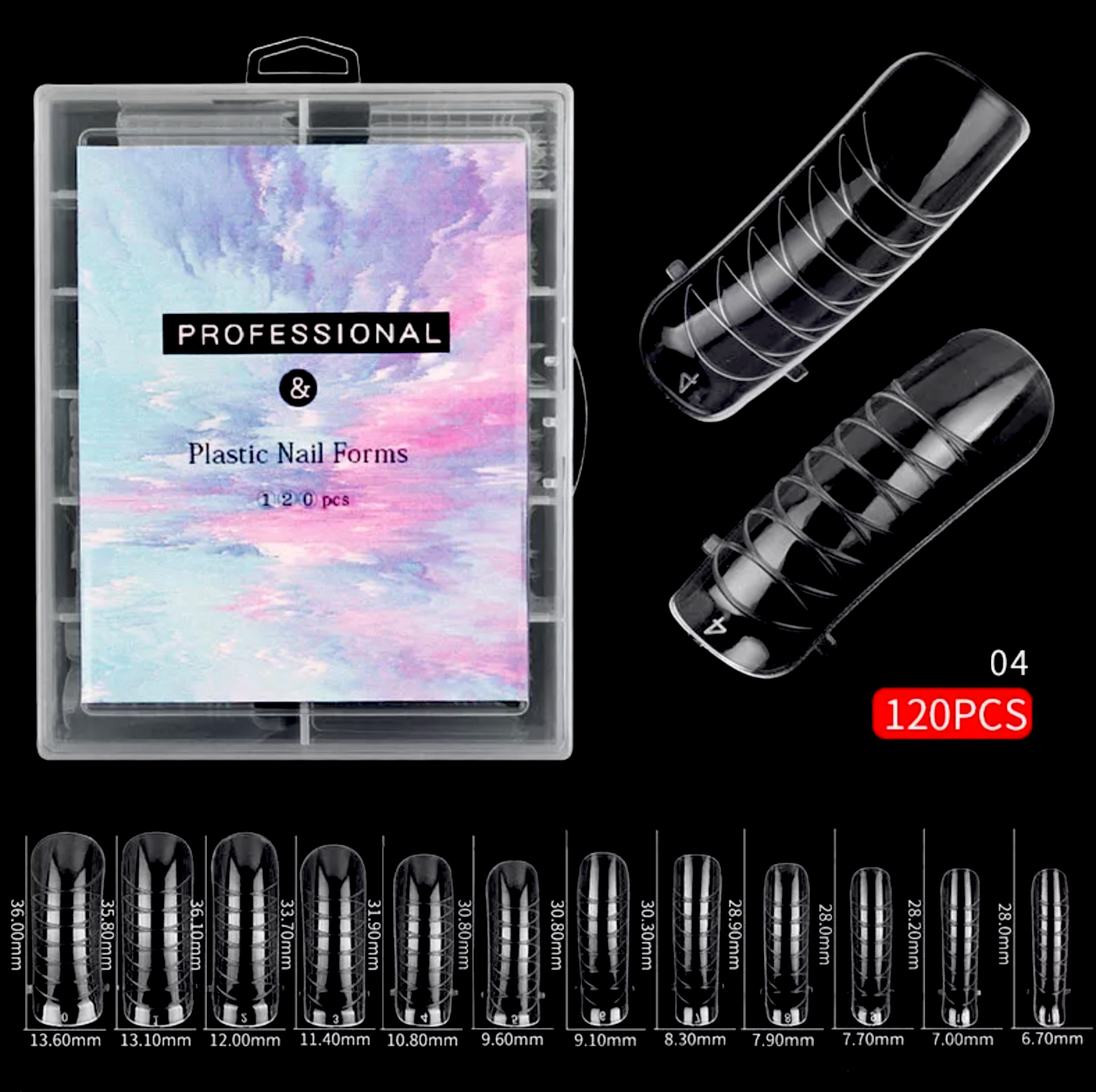 Tipsuri Full Forms Reutilizabile - Set 120 buc Nr 04