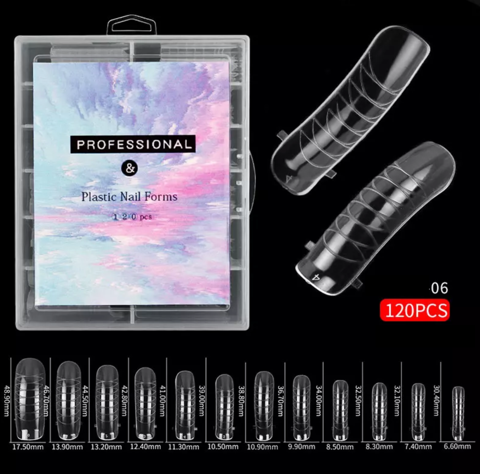 Tipsuri Full Cu Apex Refolosibile - Set 120 buc Nr 06