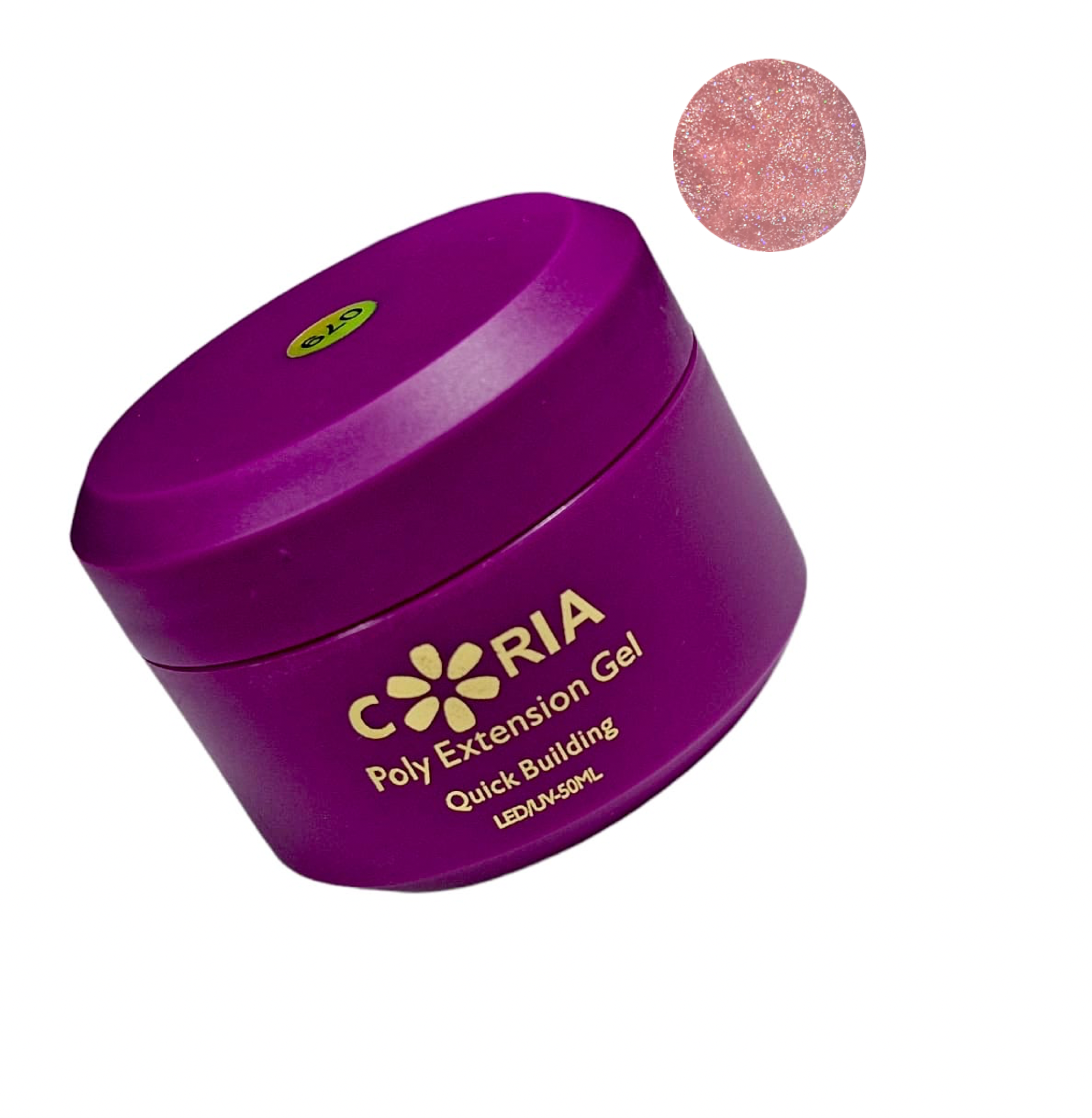 Polygel Coria 50 g Nr 091 Glitter Fin Multireflex