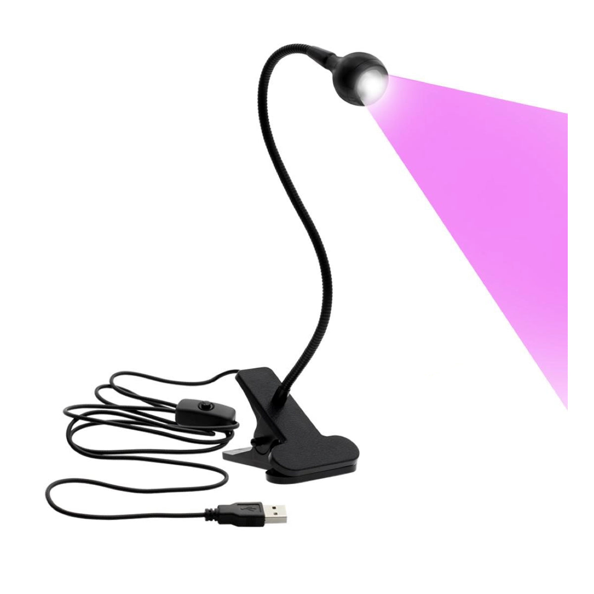 Lampa UV/LED mini Fast Lamp, flexibila , cablu USB, pentru manichiura si pedichiura, culoare Negru