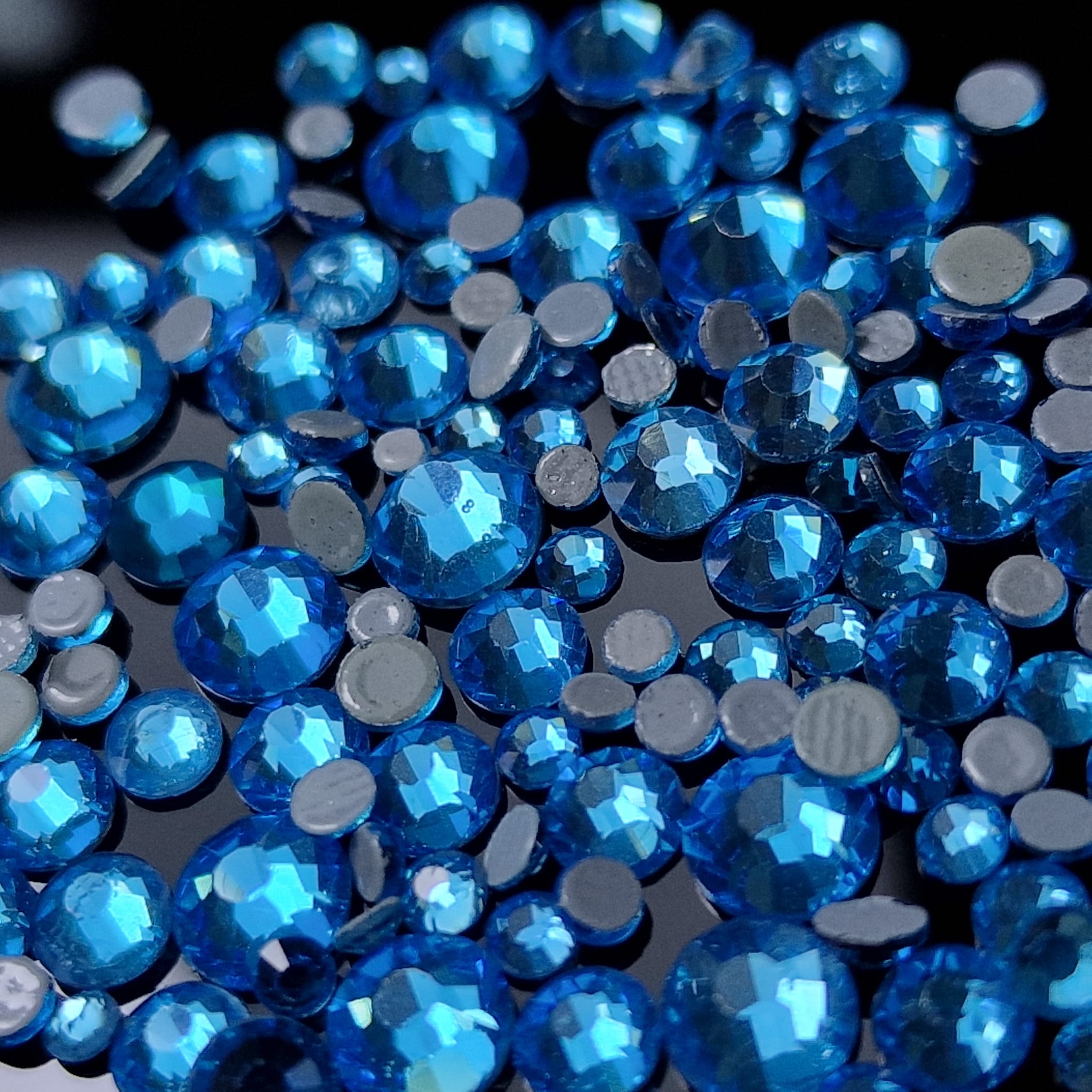 Image of Decor Stras Mix Bijuterii Unghii Blue Multisize