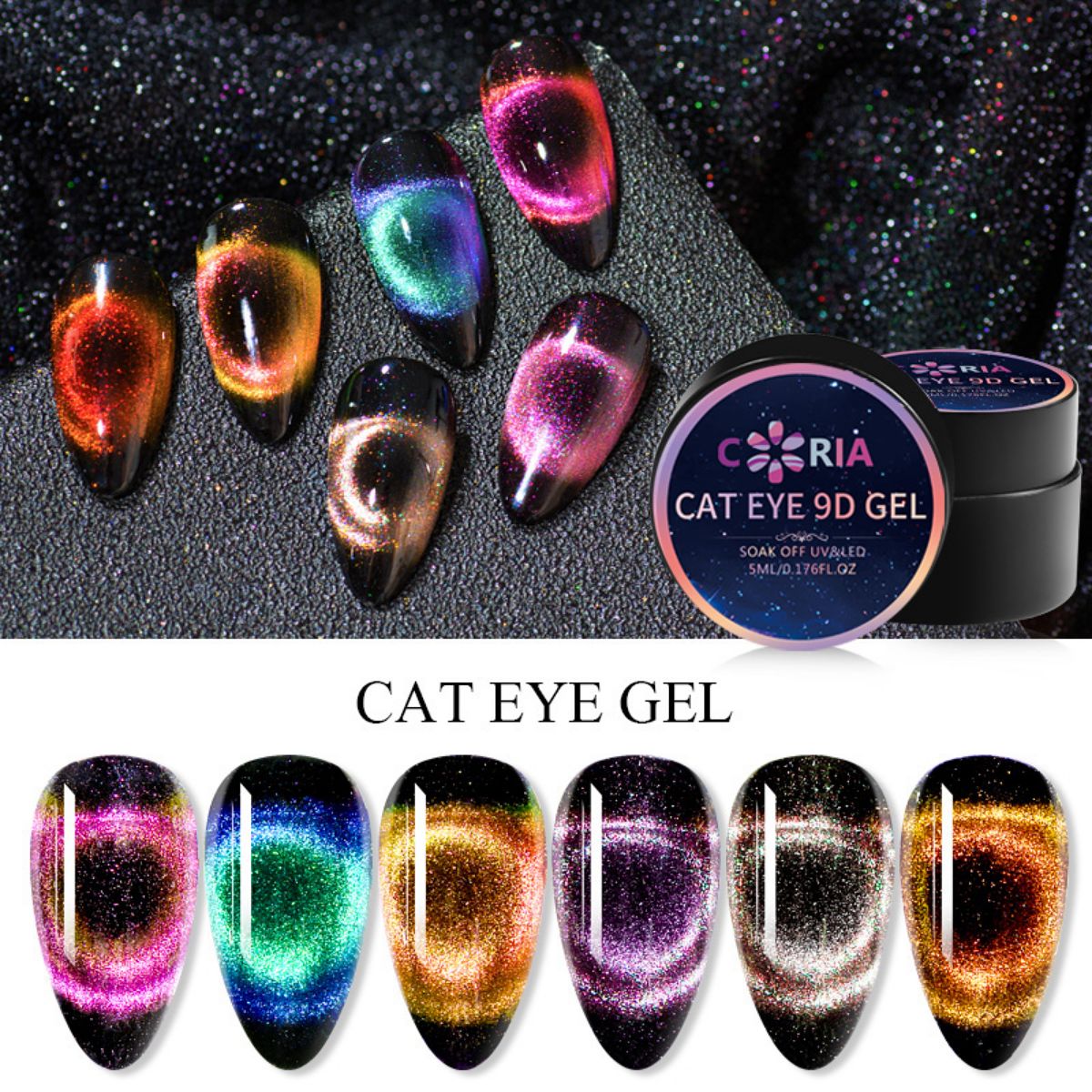 Gel Uv/Led Coria Cat Eye 9D 5g 03 - Coria