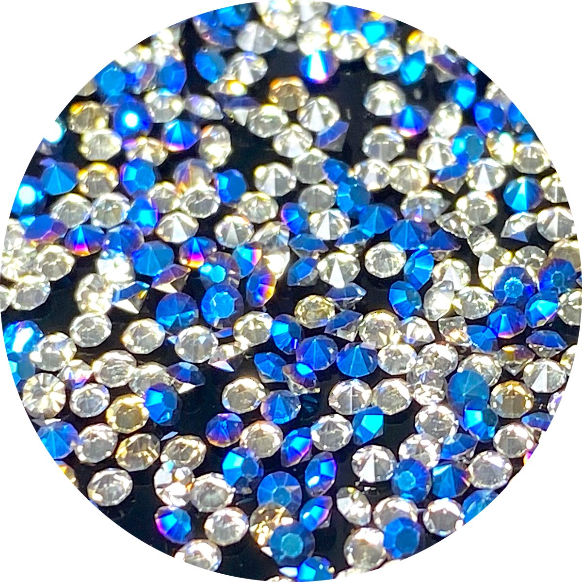Image of Strasuri Decor Unghii Clear Black/Blue