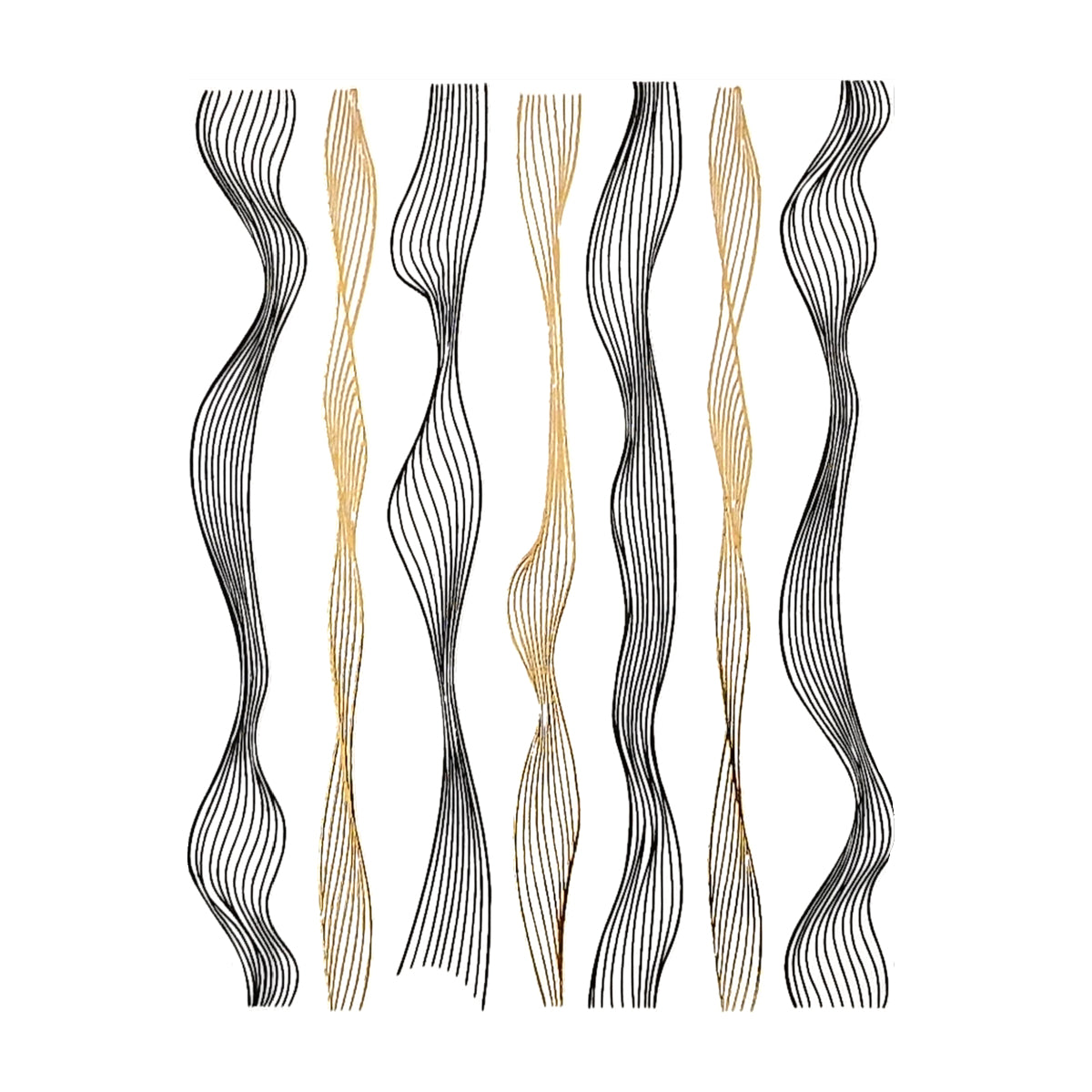 Image of Decor Linii Unghii Coria Negru-Auriu V