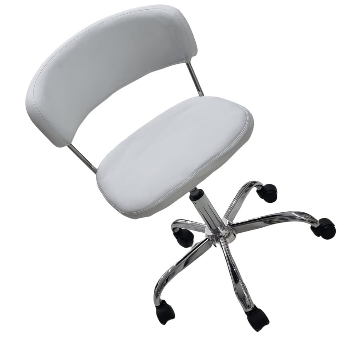 Image of Scaun birou pivotant din piele sintetica Coria alb