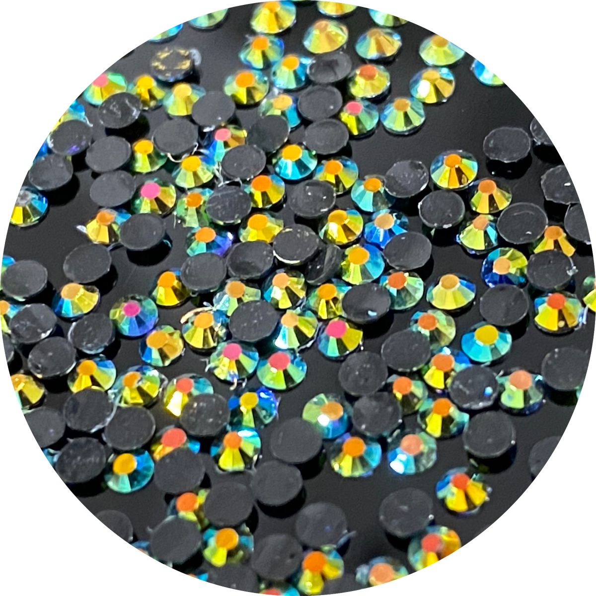 Strasuri Decor Unghii Negru Multireflex