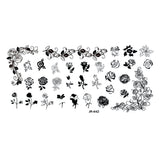 Matriță decor unghii JR 442 – trandafiri și ornamente florale