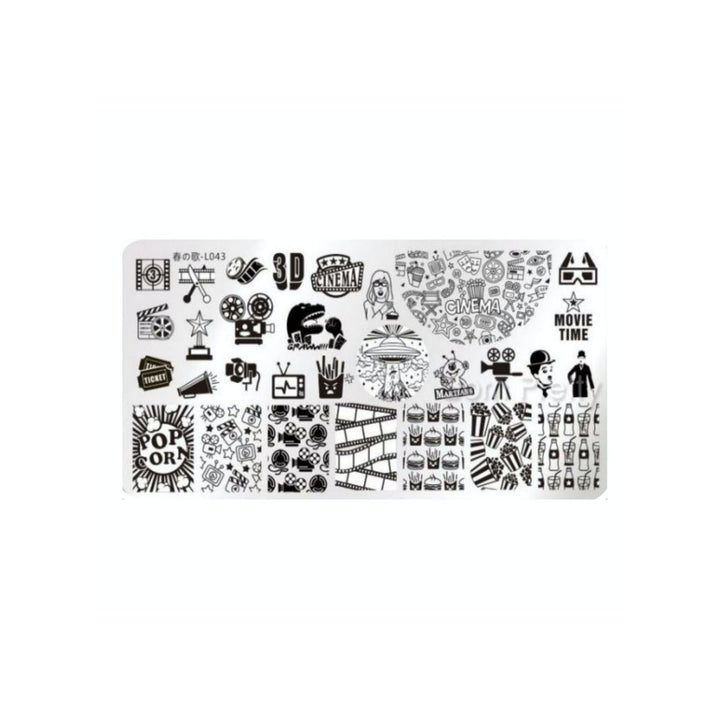 Matriță decor unghii LO43 – motive de cinema