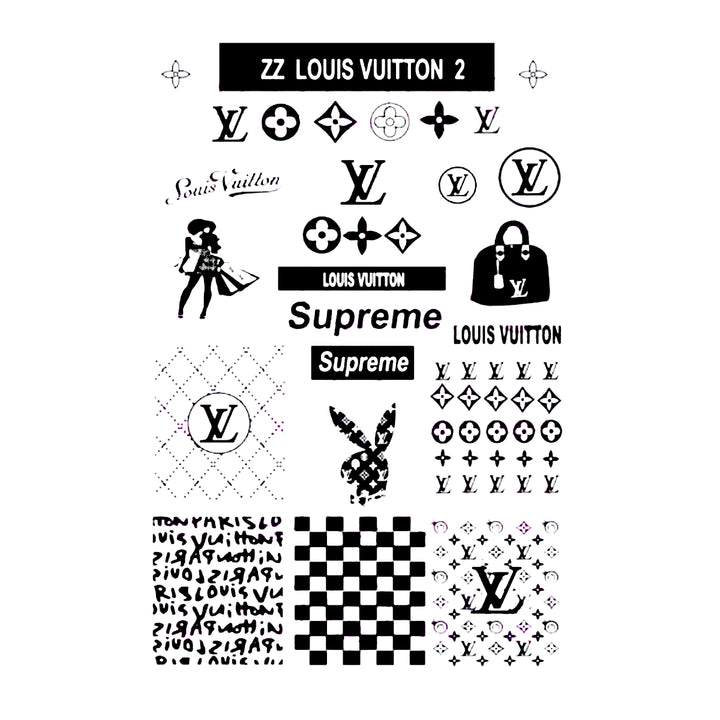 Matriță decor unghii LV 02 – sigle și modele