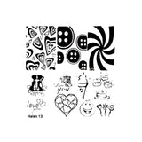 Matriță decor unghii H 13 – inimioare, spirale, nasturi și dulciuri