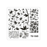 Matriță decor unghii TU 065 – frunze și flori