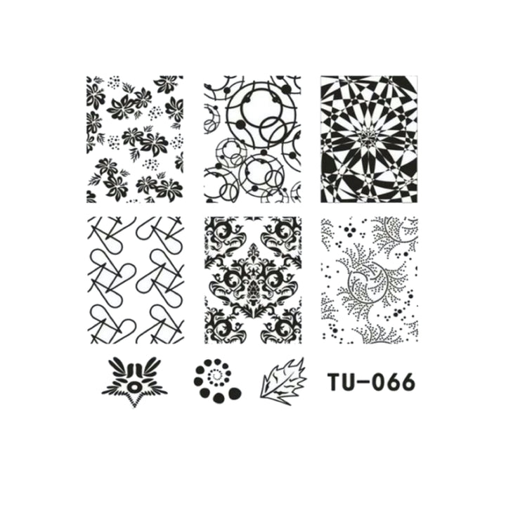 Matriță decor unghii TU 066 – flori, dantele și modele