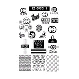 Matriță decor unghii ZZ-G2 – sigle și monograme