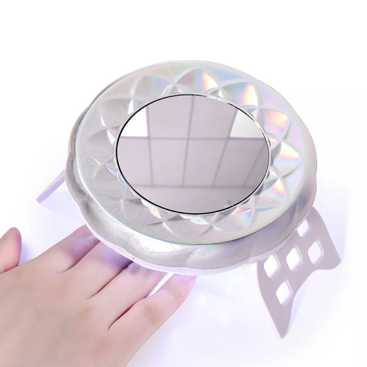 Lampa UV/LED mini Fast Lamp, flexibila, cablu USB, pentru manichiura si pedichiura, culoare Silver-Mirror