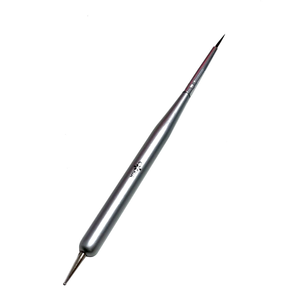 Pensula Nail Art Cu Punctator 8.5mm/1mm Silver V