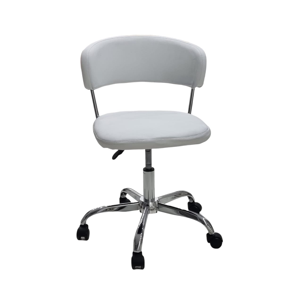 Image of Scaun birou pivotant din piele sintetica Coria alb