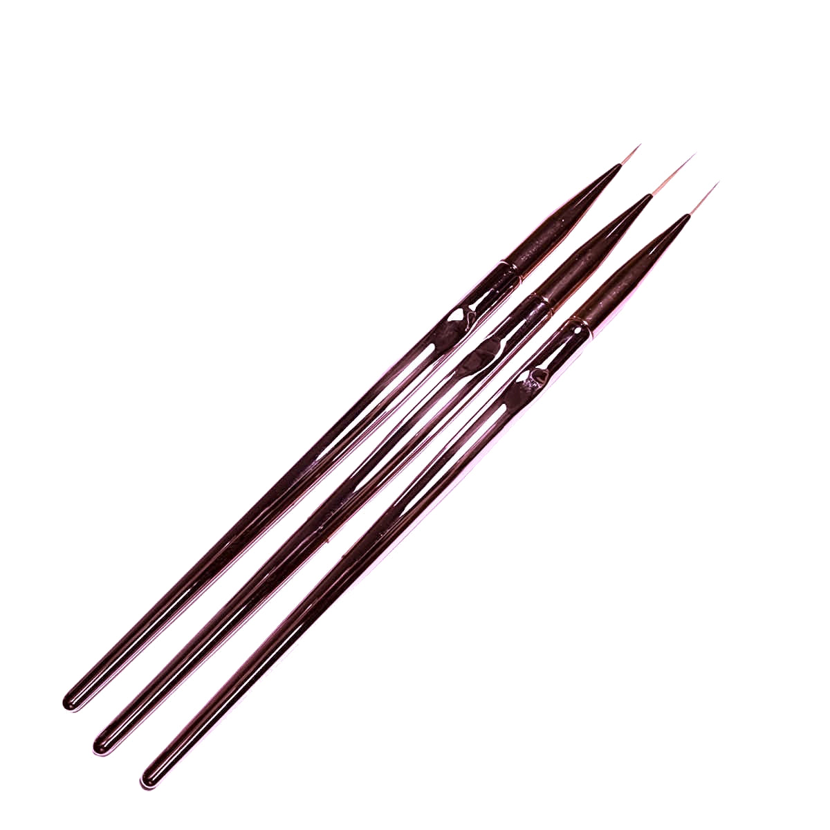 Set 3 Pensule Varf Lung Pictura Gold Rose