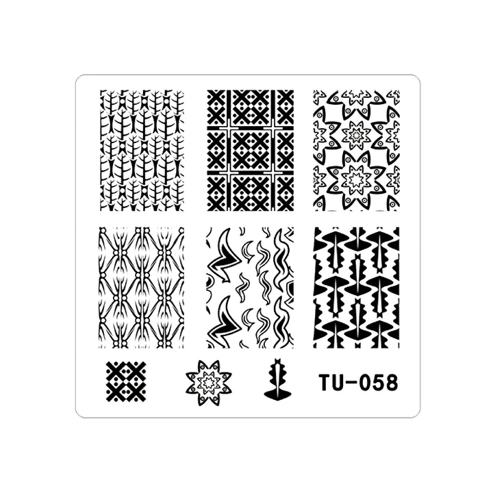 Matriță decor unghii TU058 – modele geometrice