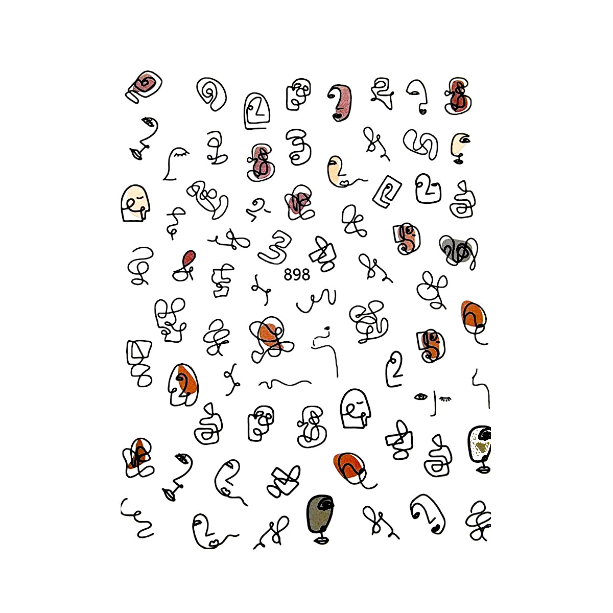 Image of Sticker Unghii Coria 898 Figuri Abstracte