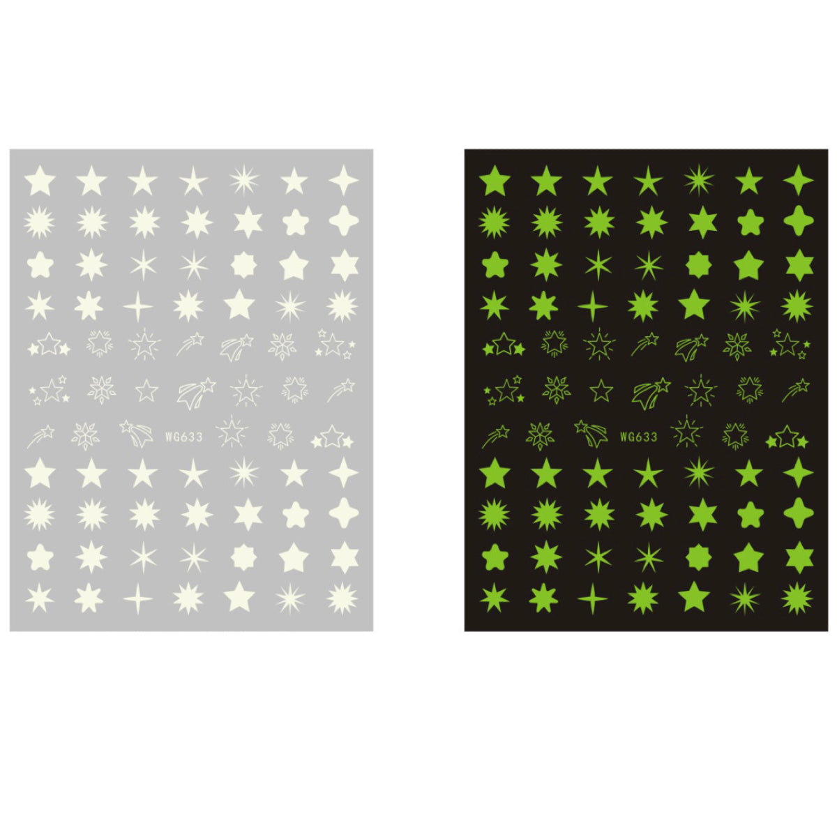 Image of Sticker Unghii Ultra Fin Luminos in Noapte /New 633