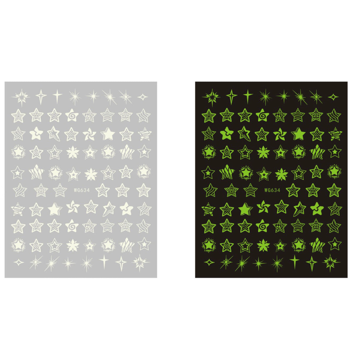 Image of Sticker Unghii Ultra Fin Luminos in Noapte /New 634