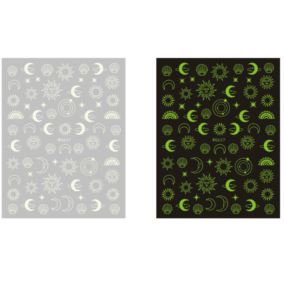 Image of Sticker Unghii Ultra Fin Luminos in Noapte /New 637