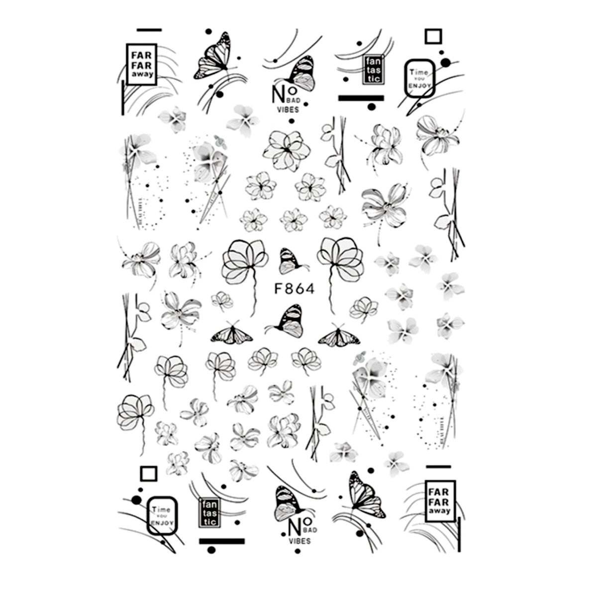Image of Sticker Unghii Ultra Fin 864