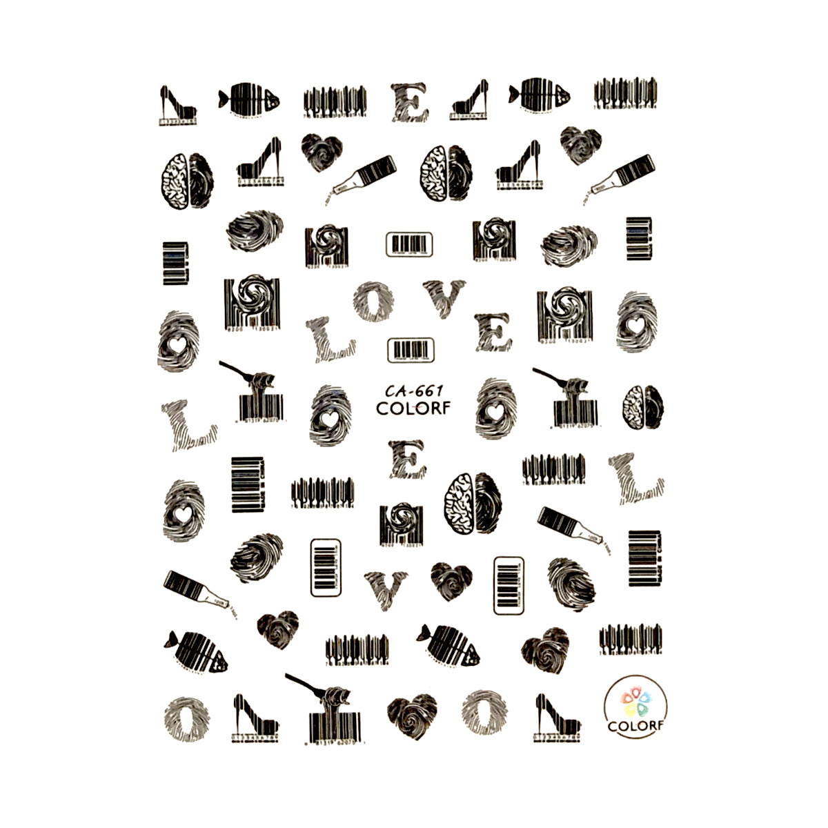 Image of Sticker Decor Unghii Love 661